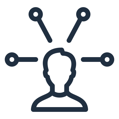 Man and dots icon